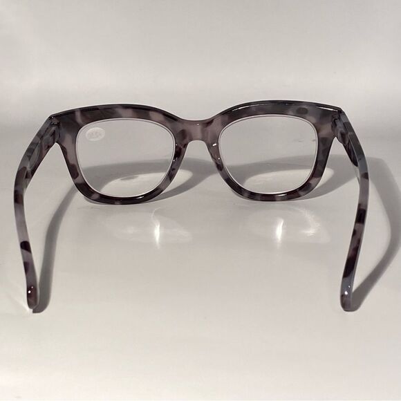 0462 Mona Reading Glasses 2.50 Oversize Gray and Black Tortoise - Picture 4 of 8